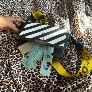 Off White Stripe Mini Bag